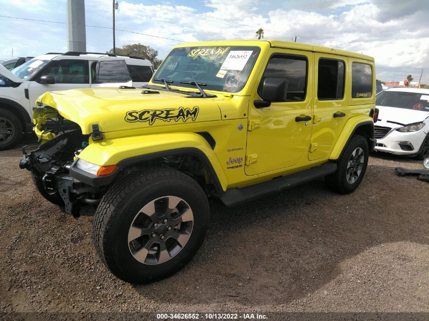 2022 JEEP WRANGLER UNLIMITED SAHARA VIN: 1C4HJXEN2NW244881
