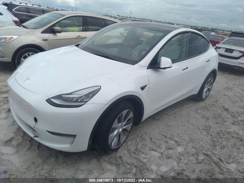 2022 TESLA MODEL Y LONG RANGE VIN: 7SAYGDEE4NF339463