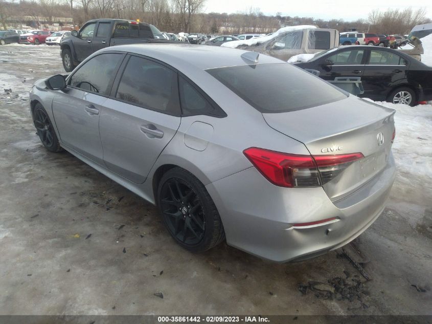 2022 HONDA CIVIC SEDAN SPORT VIN: 2HGFE2F58NH541277