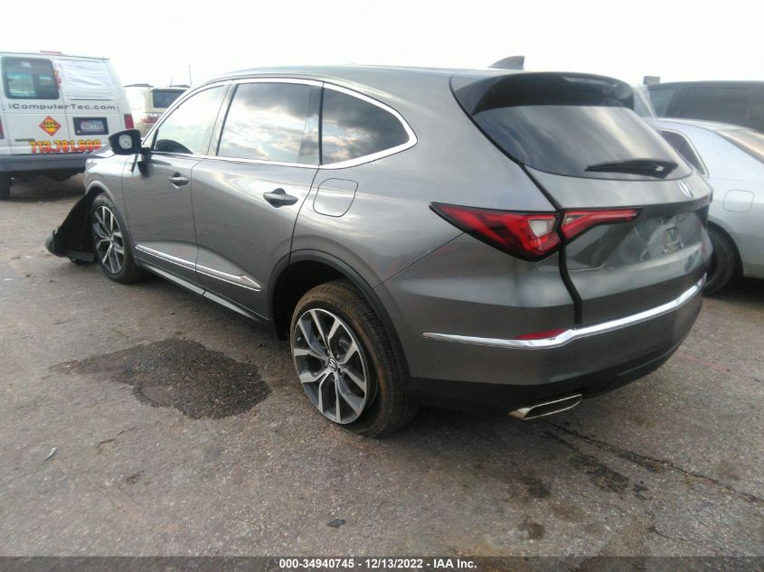 2023 ACURA MDX W/TECHNOLOGY PACKAGE VIN: 5J8YD9H46PL001926