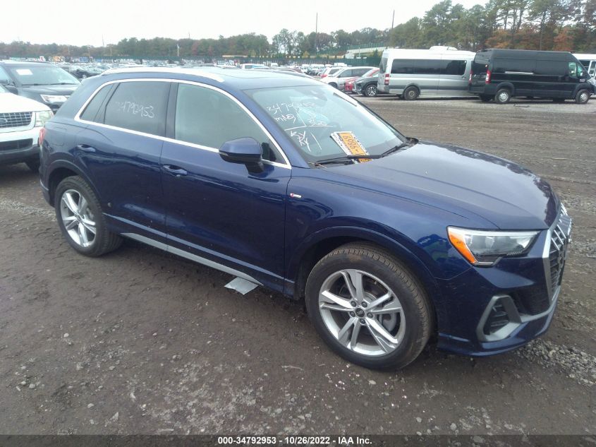2021 AUDI Q3 S LINE PREMIUM VIN: WA1DECF33M1117524
