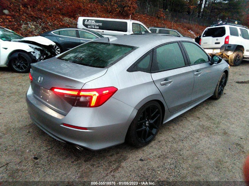 2022 HONDA CIVIC SEDAN SPORT VIN: 2HGFE2F50NH599478