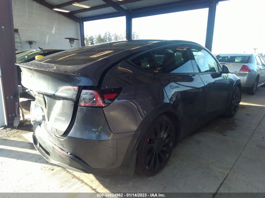 2022 TESLA MODEL Y PERFORMANCE VIN: 7SAYGDEFXNF396341