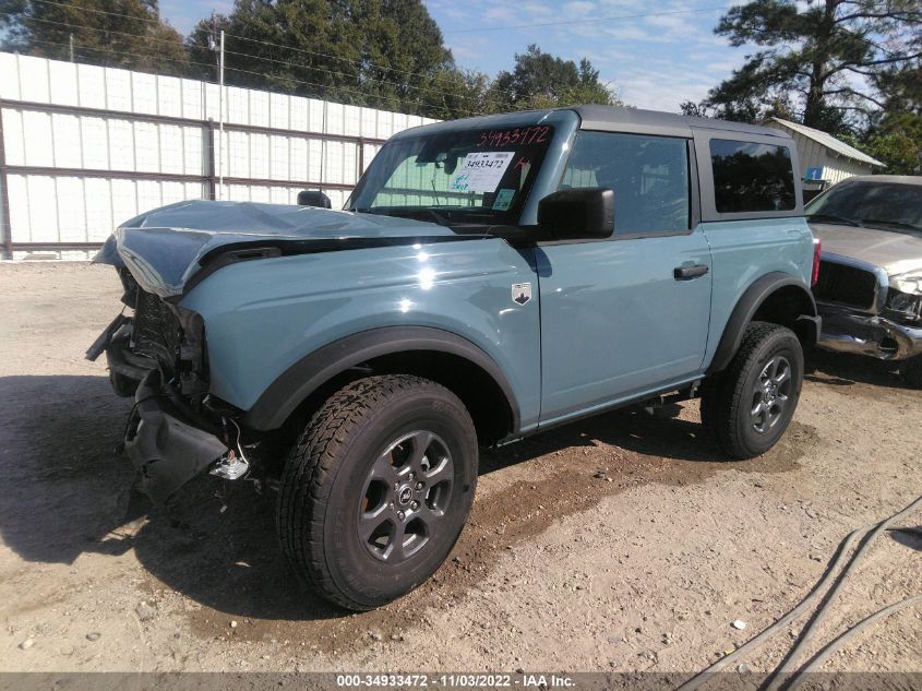 2022 FORD BRONCO BASE/BIG BEND VIN: 1FMDE5AH4NLB32040