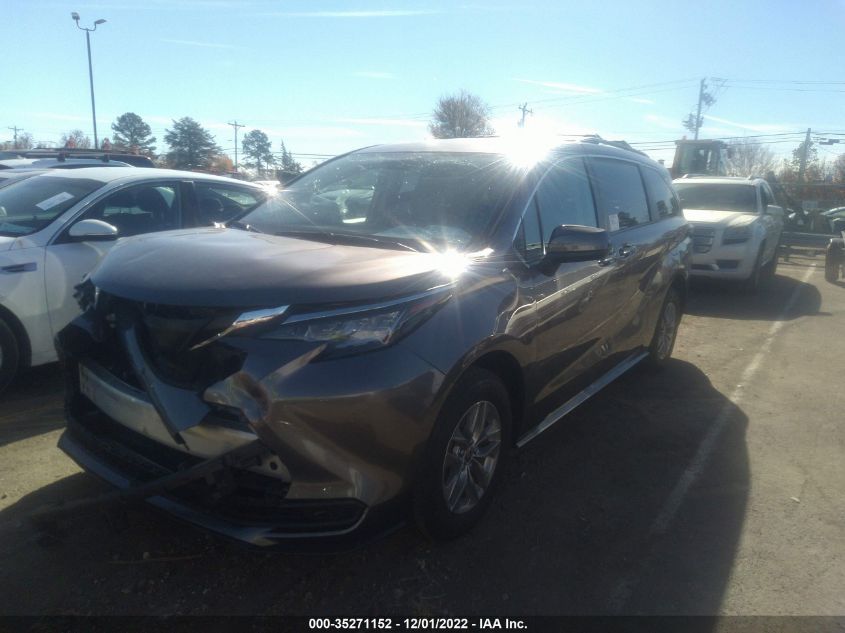 2022 TOYOTA SIENNA LE VIN: 5TDKSKFC5NS043897