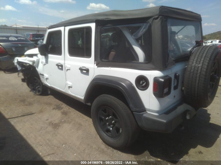 2021 JEEP WRANGLER UNLIMITED SPORT VIN: 1C4HJXDG8MW760454