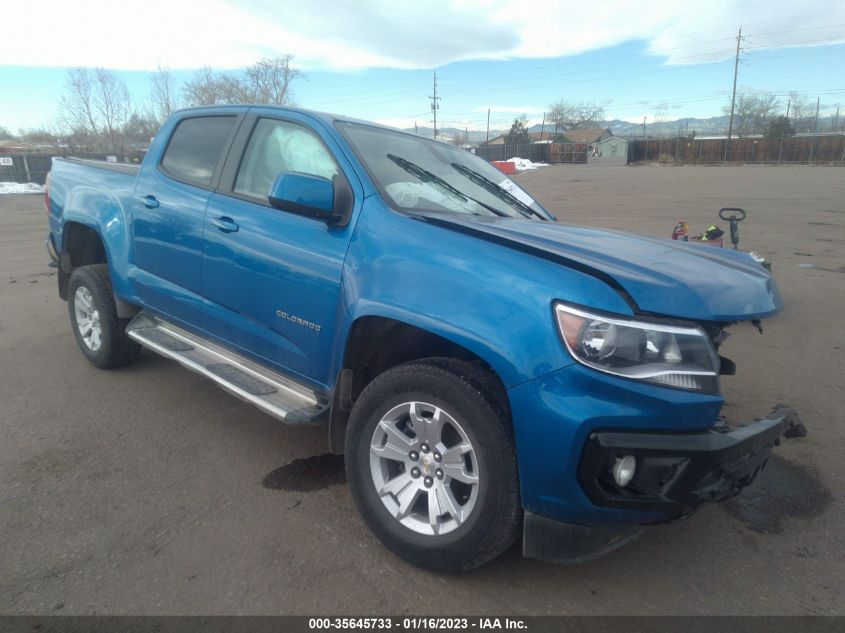 2021 CHEVROLET COLORADO 2WD LT VIN: 1GCGSCENXM1153600