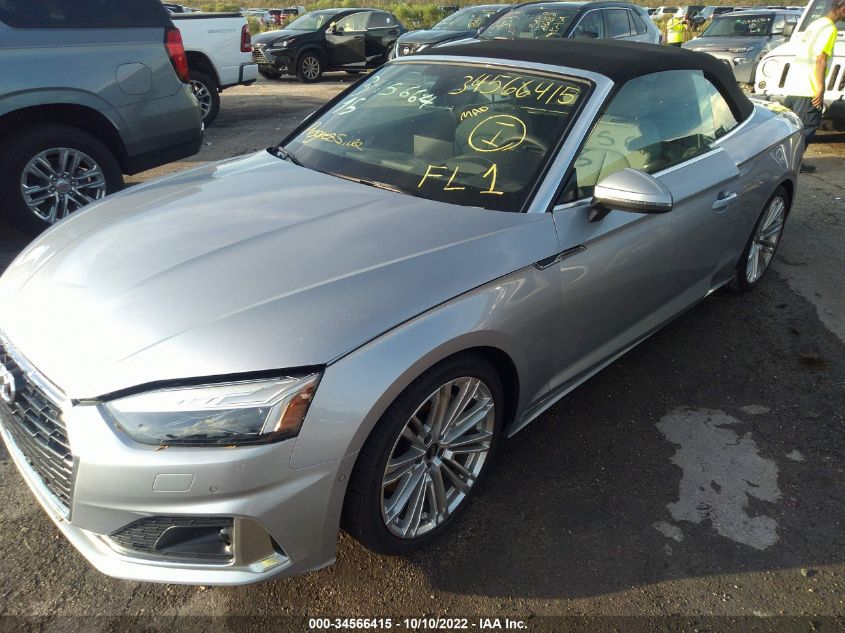 2022 AUDI A5 CABRIOLET PRESTIGE VIN: WAUYAGF51NN008305