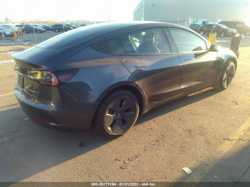 2022 TESLA MODEL 3 LONG RANGE VIN: 5YJ3E1EB7NF253436