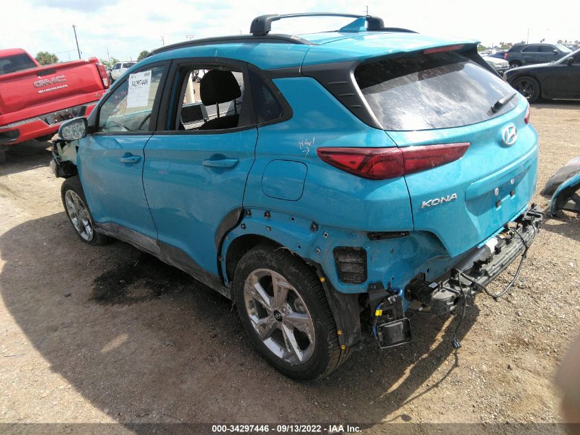 2022 HYUNDAI KONA SEL VIN: KM8K3CABXNU880279