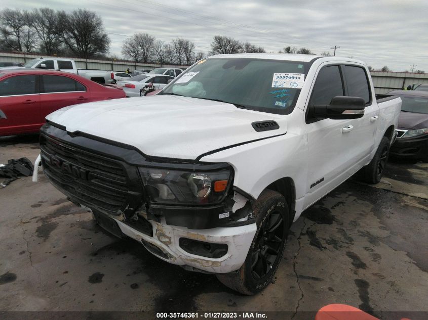 2021 RAM 1500 LONE STAR VIN: 1C6RREFT9MN835672