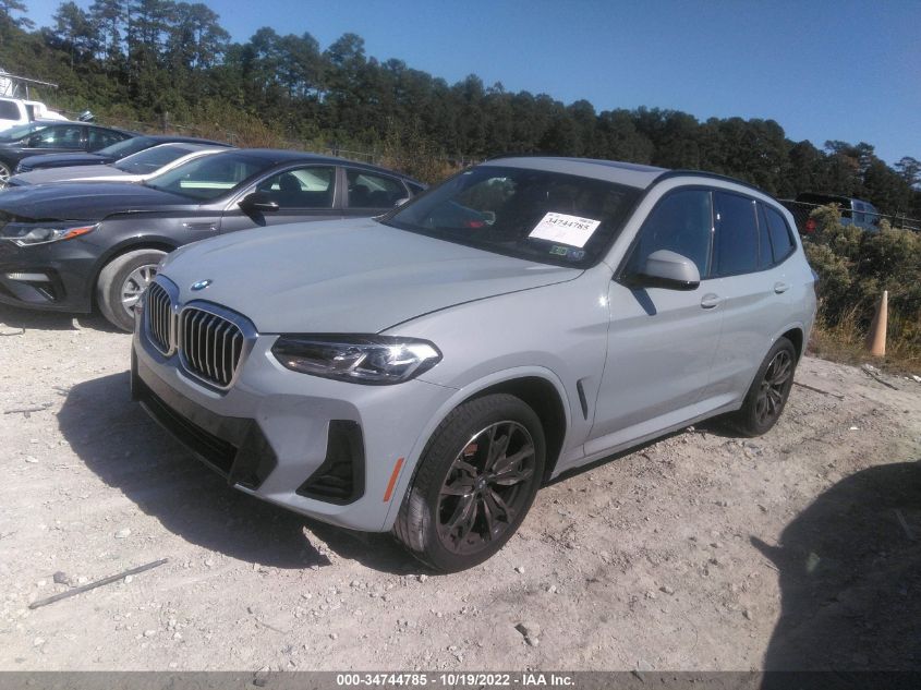 2022 BMW X3 XDRIVE30I VIN: 5UX53DP01N9K61388