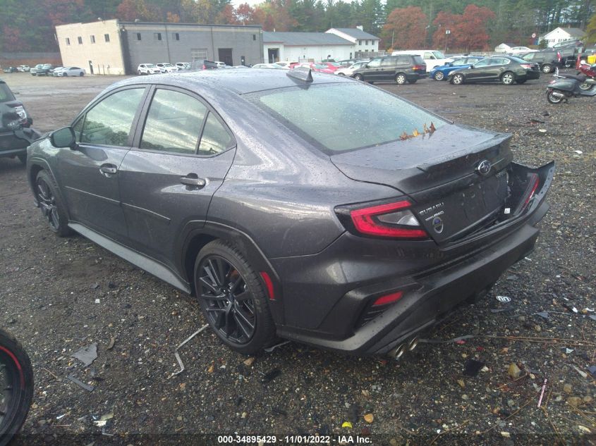 2022 SUBARU WRX LIMITED VIN: JF1VBAL68N9016879