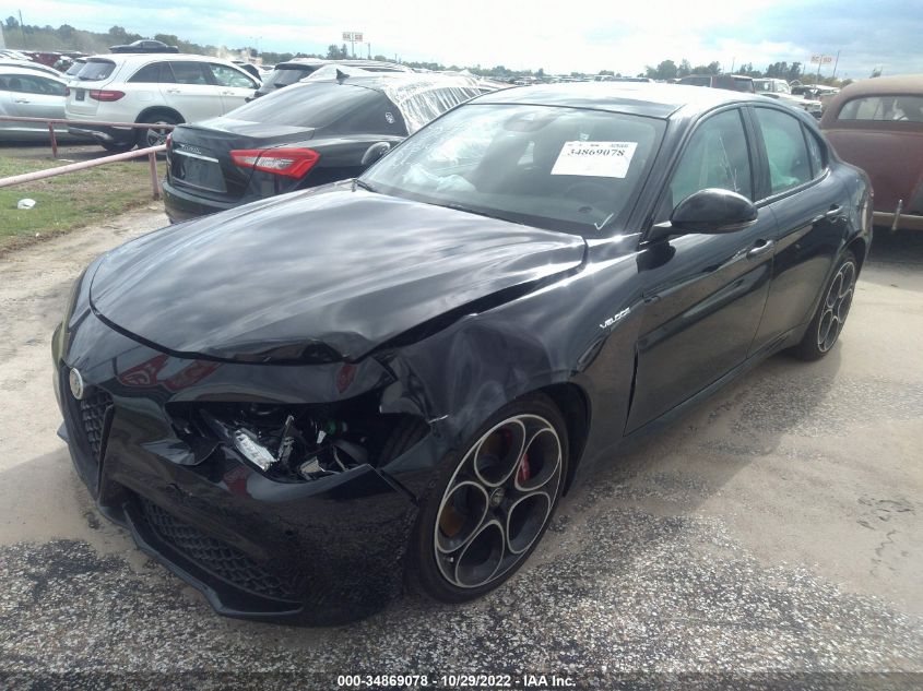 2022 ALFA ROMEO GIULIA VELOCE VIN: ZARFAMBN7N7665506