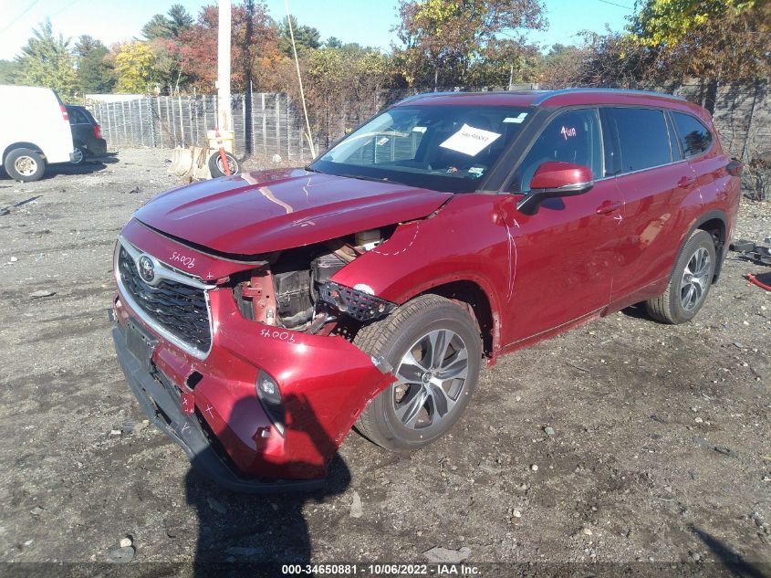 2020 TOYOTA HIGHLANDER XLE VIN: 5TDHZRBH0LS013073