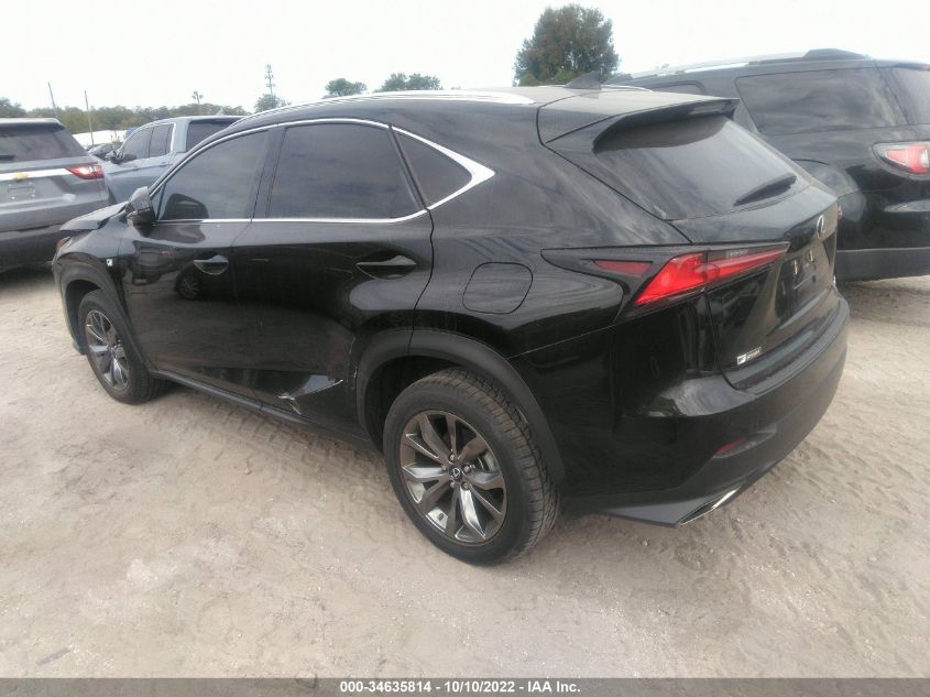 2021 LEXUS NX NX 300 F SPORT VIN: JTJSARBZ4M2186977