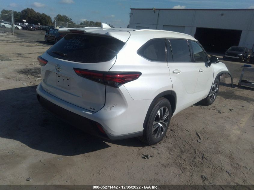 2022 TOYOTA HIGHLANDER XLE VIN: 5TDGZRAH4NS540890