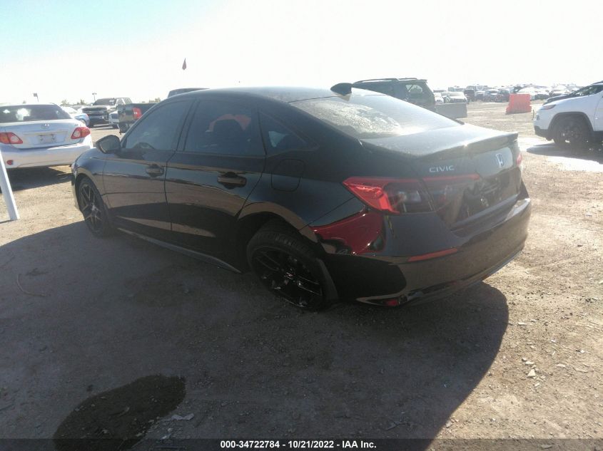 2022 HONDA CIVIC SEDAN SPORT VIN: 2HGFE2F52NH581631