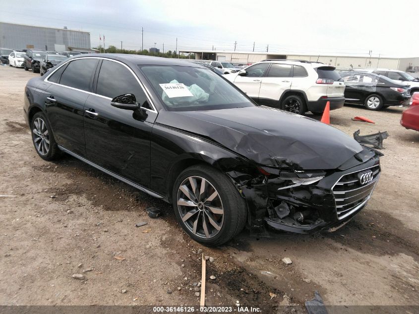 2022 AUDI A4 SEDAN PREMIUM VIN: WAUABAF49NA019286