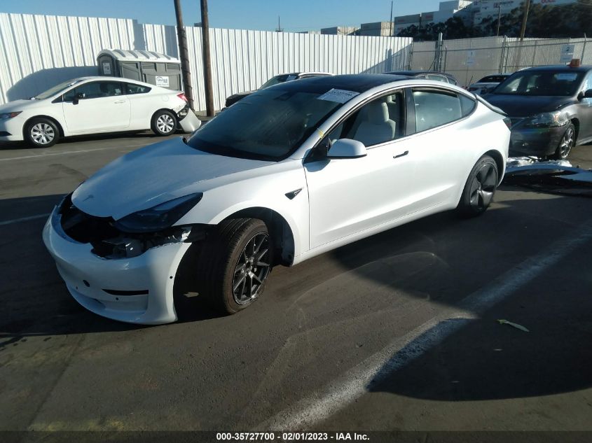 2022 TESLA MODEL 3 VIN: 5YJ3E1EA8NF373592