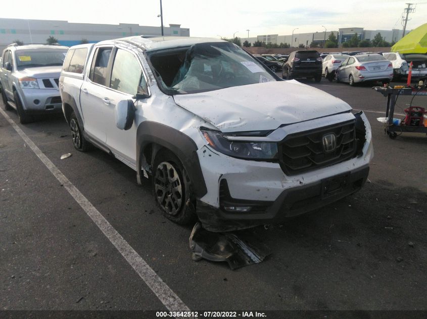 2022 HONDA RIDGELINE RTL VIN: 5FPYK3F59NB012097