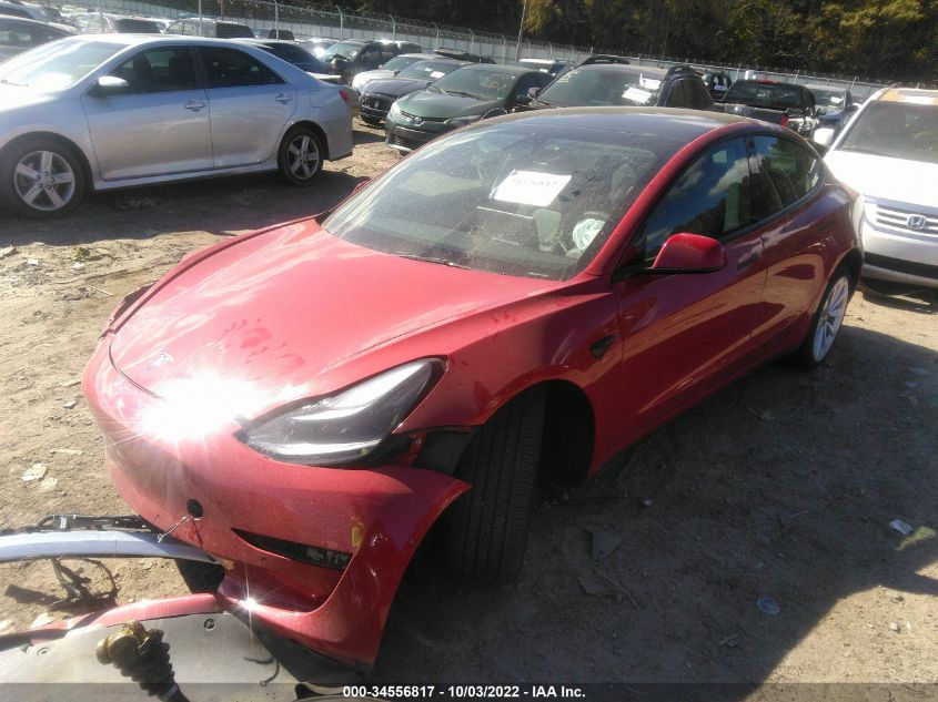 2022 TESLA MODEL 3 LONG RANGE VIN: 5YJ3E1EB3NF277412