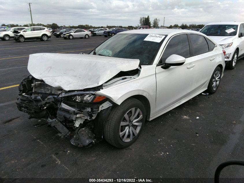 2022 HONDA CIVIC SEDAN LX VIN: 2HGFE2F27NH549229