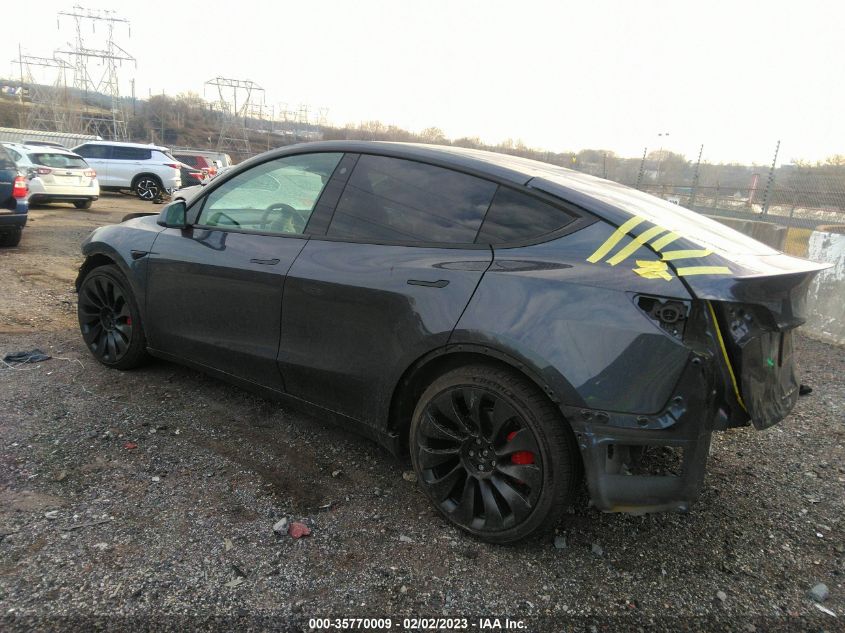 2022 TESLA MODEL Y PERFORMANCE VIN: 7SAYGDEF6NF373557