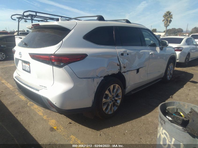 2022 TOYOTA HIGHLANDER LIMITED VIN: 5TDYZRAHXNS107255