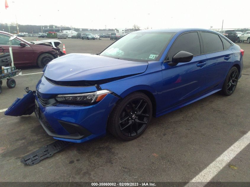 2022 HONDA CIVIC SEDAN SPORT VIN: 2HGFE2F59NH516419