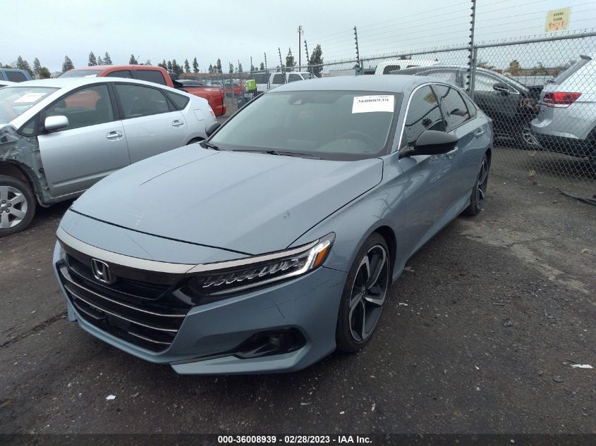 2022 HONDA ACCORD SEDAN SPORT SE VIN: 1HGCV1F41NA034790