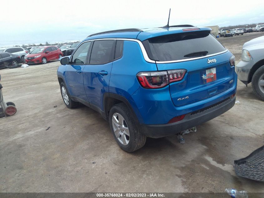 2022 JEEP COMPASS LATITUDE VIN: 3C4NJDBB0NT155117