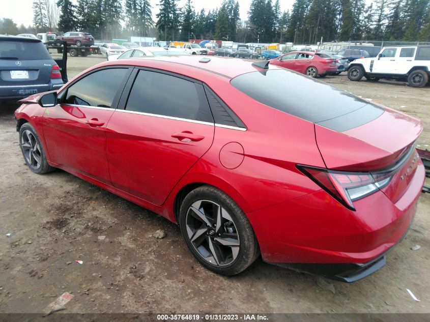 2022 HYUNDAI ELANTRA HYBRID LIMITED VIN: KMHLN4AJ2NU032053