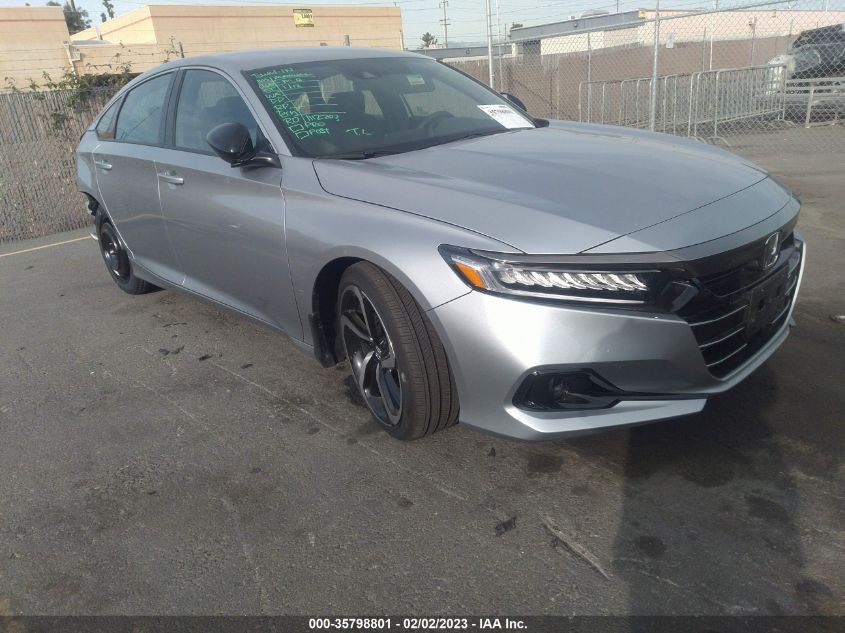 2022 HONDA ACCORD SEDAN SPORT VIN: 1HGCV1F3XNA095367