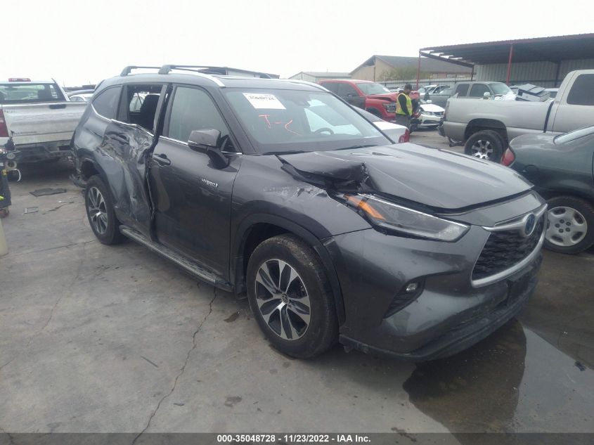 2021 TOYOTA HIGHLANDER HYBRID XLE VIN: 5TDGARAH7MS012203