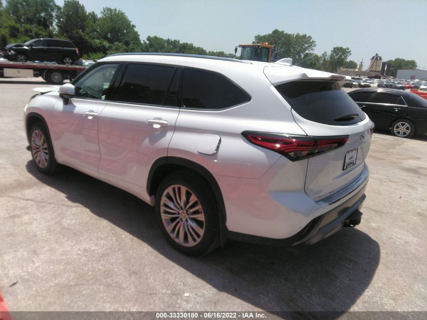 2022 TOYOTA HIGHLANDER PLATINUM VIN: 5TDFZRBH5NS219287