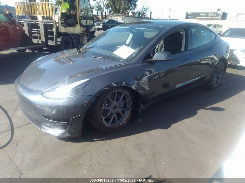 2022 TESLA MODEL 3 VIN: 5YJ3E1EA1NF376589