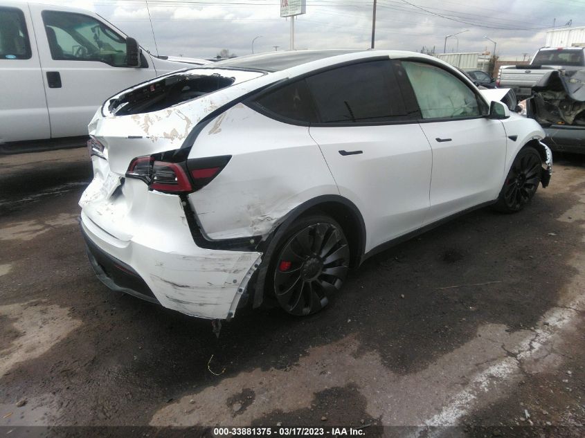 2022 TESLA MODEL Y PERFORMANCE VIN: 7SAYGDEF9NF404784