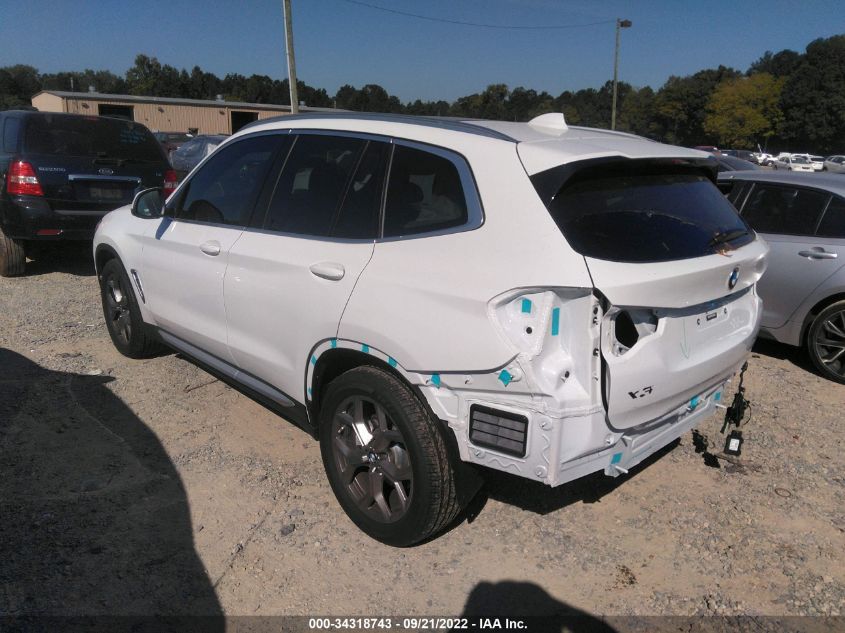 2022 BMW X3 XDRIVE30I VIN: 5UX53DP0XN9M93102