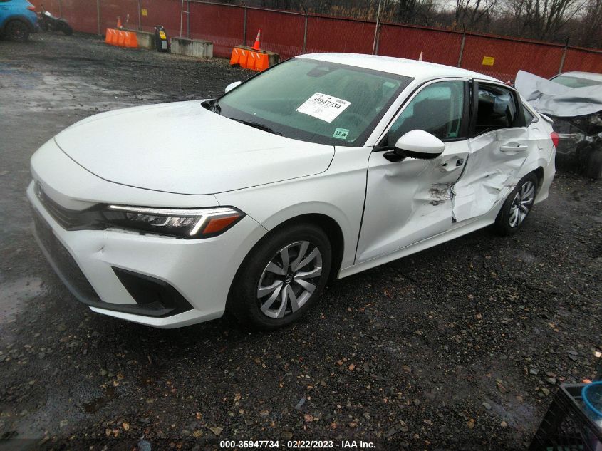 2022 HONDA CIVIC SEDAN LX VIN: 2HGFE2F21NH549131