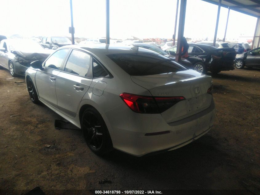 2022 HONDA CIVIC SEDAN SPORT VIN: 2HGFE2F57NH552416