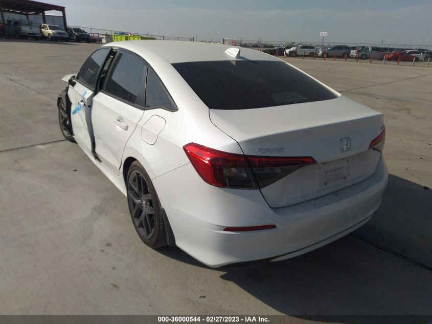 2022 HONDA CIVIC SEDAN SPORT VIN: 2HGFE2F57NH571807