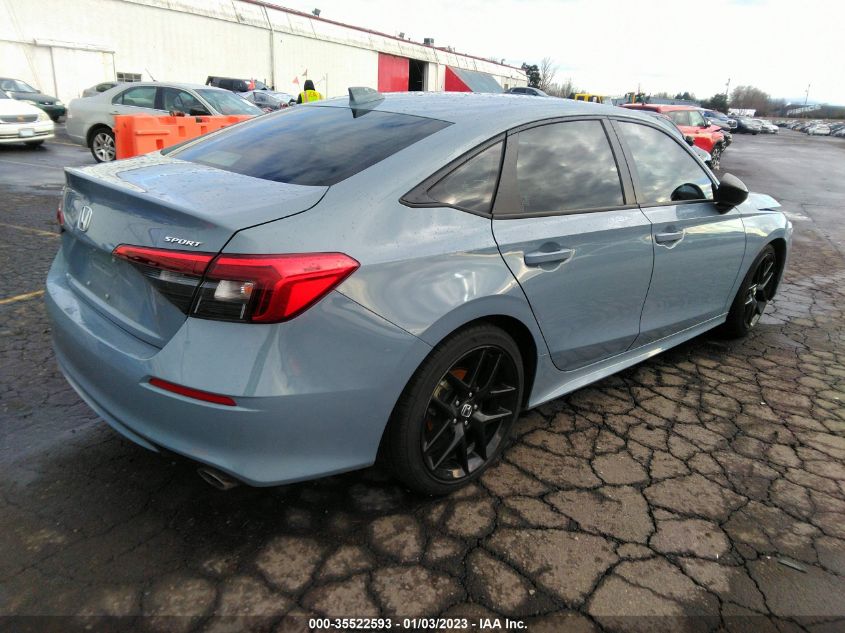 2022 HONDA CIVIC SEDAN SPORT VIN: 2HGFE2F51NH557689