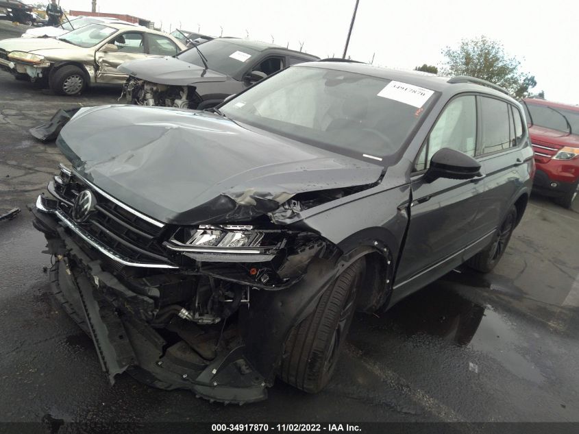 2022 VOLKSWAGEN TIGUAN SE R-LINE BLACK VIN: 3VVCB7AX8NM084683