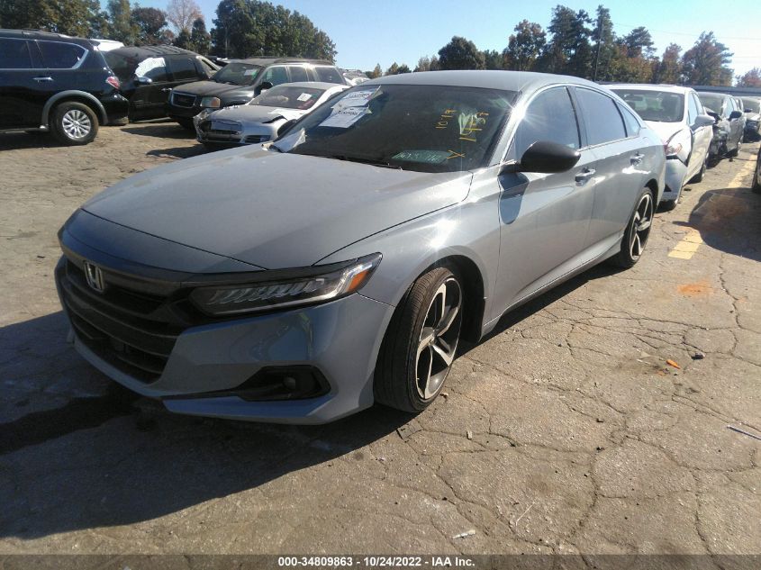 2022 HONDA ACCORD SEDAN SPORT VIN: 1HGCV1F34NA021457