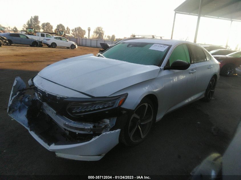 2022 HONDA ACCORD SEDAN SPORT VIN: 1HGCV2F39NA018527