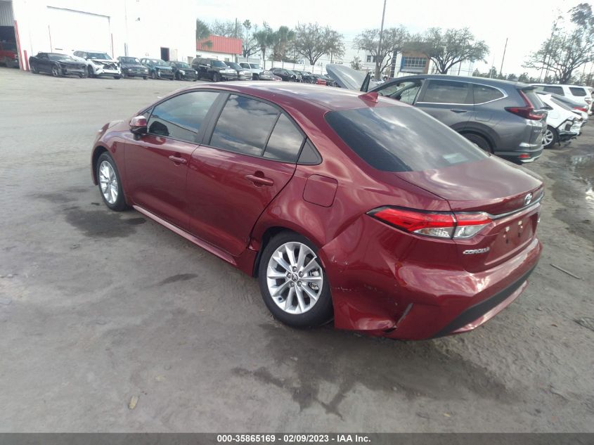 2022 TOYOTA COROLLA LE VIN: 5YFVPMAE0NP380747