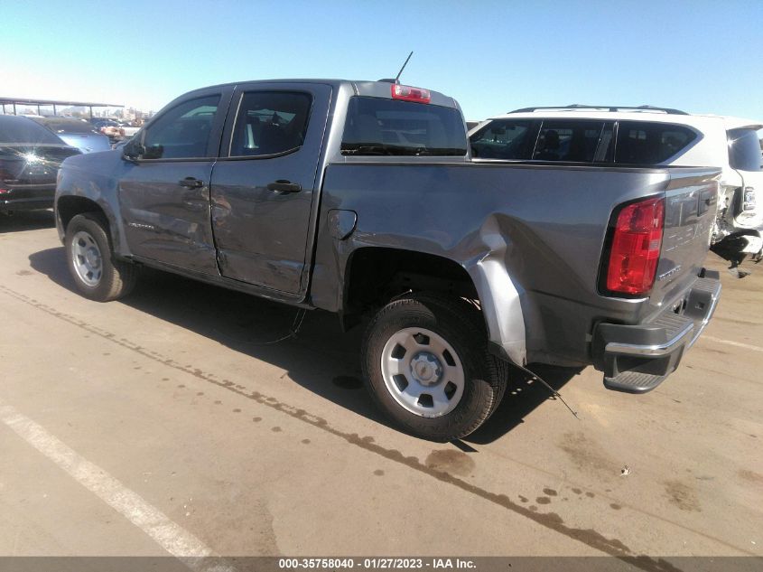 2022 CHEVROLET COLORADO 2WD WORK TRUCK VIN: 1GCGSBEA7N1130395
