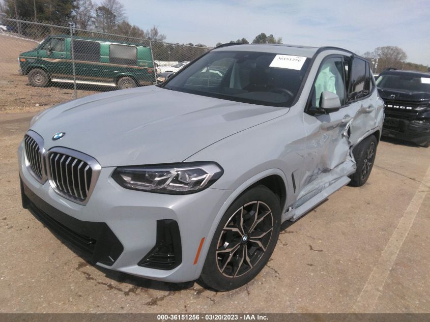2022 BMW X3 SDRIVE30I VIN: 5UX43DP0XN9M07654