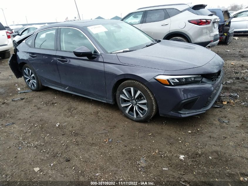 2022 HONDA CIVIC HATCHBACK EX-L VIN: 19XFL1H7XNE018562